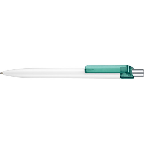 Kugelschreiber INSIDER STM , Ritter-Pen, smaragd-grün /weiß, ABS-Kunststoff, 0,90cm (Länge), Bild 3