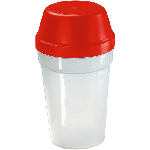 Shaker 'Multi' 0,3 L , transparent/standard-rot, Kunststoff, 15,60cm (Höhe), Bild 1
