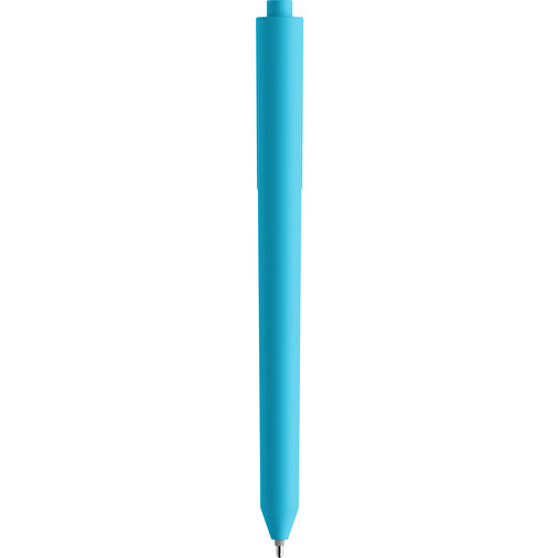 Pigra P03 Push Kugelschreiber , hellblau, ABS-Kunststoff, 14,00cm x 1,30cm (Länge x Breite), Bild 2