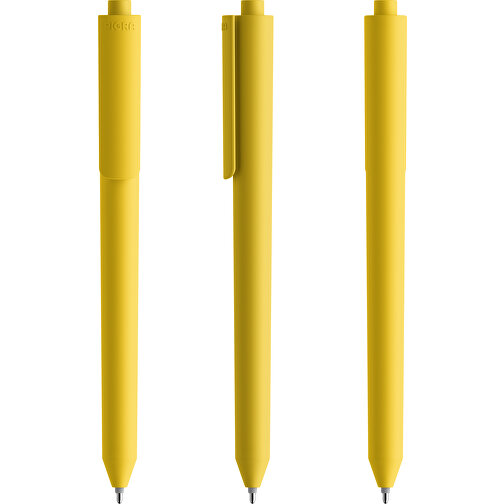 Pigra P03 Push Kugelschreiber , gelb, ABS-Kunststoff, 14,00cm x 1,30cm (Länge x Breite), Bild 6
