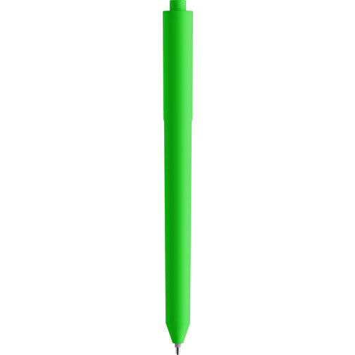 Pigra P03 Push Kugelschreiber , grün, ABS-Kunststoff, 14,00cm x 1,30cm (Länge x Breite), Bild 2