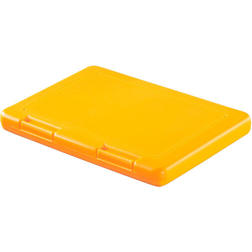 Vorratsdose 'Slim-Box' , standard-gelb, Kunststoff, 18,50cm x 1,80cm x 12,80cm (Länge x Höhe x Breite), Bild 1