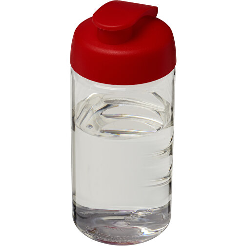H2O Active® Bop 500 Ml Sportflasche Mit Klappdeckel , transparent / rot, PET Kunststoff, PP Kunststoff, 17,40cm (Höhe), Bild 1