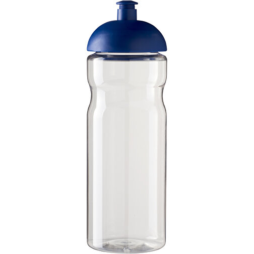 H2O Active® Base 650 Ml Sportflasche Mit Stülpdeckel , transparent / blau, PET Kunststoff, 90% PP Kunststoff, 10% TPE Kunststoff, 22,30cm (Höhe), Bild 1