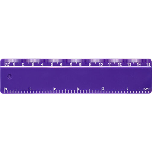 Renzo 15 Cm Kunststofflineal , lila, GPPS Kunststoff, 15,80cm x 0,30cm x 3,70cm (Länge x Höhe x Breite), Bild 1