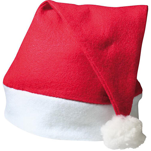 Weihnachtsmütze , rot/weiß, Textil, 36,00cm x 30,00cm (Länge x Breite), Bild 1