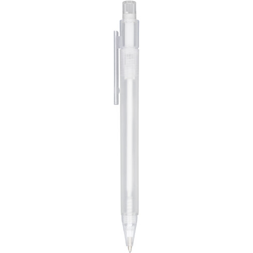 Calypso Kugelschreiber Transparent Matt , weiß gefrosted, ABS Kunststoff, 13,00cm (Höhe), Bild 2