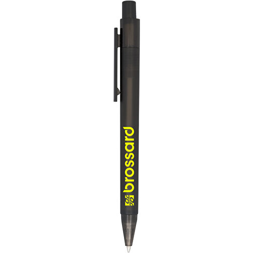 Calypso Kugelschreiber Transparent Matt , schwarz gefrostet, ABS Kunststoff, 13,00cm (Höhe), Bild 5