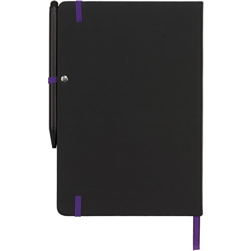 Noir Edge A5 Notizbuch Mit Farbigem Rand , schwarz / lila, PU Kunststoff, 21,00cm x 1,70cm x 14,30cm (Länge x Höhe x Breite), Bild 5