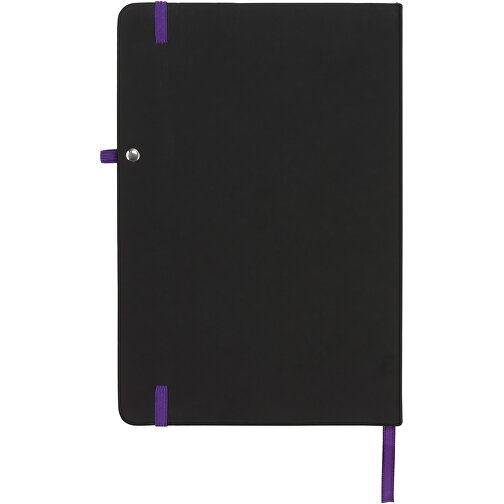 Noir A5 Notizbuch , schwarz / lila, PU Kunststoff, 21,00cm x 1,70cm x 14,30cm (Länge x Höhe x Breite), Bild 5