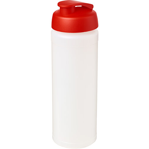 Baseline® Plus Grip 750 Ml Sportflasche Mit Klappdeckel , transparent / rot, HDPE Kunststoff, PP Kunststoff, 23,60cm (Höhe), Bild 1