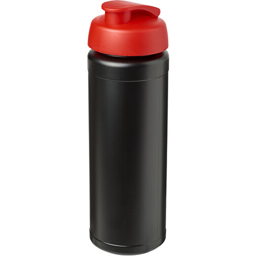Baseline® Plus Grip 750 Ml Sportflasche Mit Klappdeckel , schwarz / rot, HDPE Kunststoff, PP Kunststoff, 23,60cm (Höhe), Bild 1