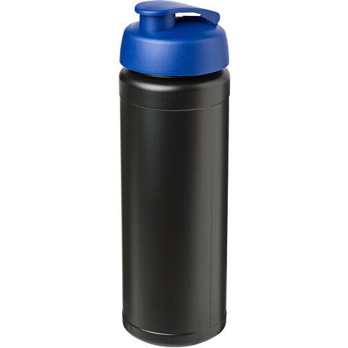 Baseline® Plus Grip 750 Ml Sportflasche Mit Klappdeckel , schwarz / blau, HDPE Kunststoff, PP Kunststoff, 23,60cm (Höhe), Bild 1