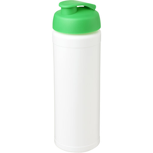 Baseline® Plus Grip 750 Ml Sportflasche Mit Klappdeckel , weiß / grün, HDPE Kunststoff, PP Kunststoff, 23,60cm (Höhe), Bild 1