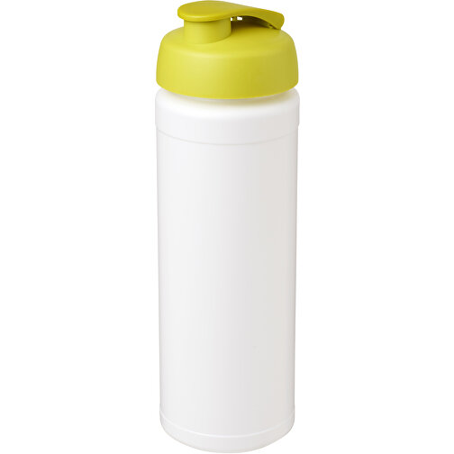Baseline® Plus Grip 750 Ml Sportflasche Mit Klappdeckel , weiss / limone, HDPE Kunststoff, PP Kunststoff, 23,60cm (Höhe), Bild 1
