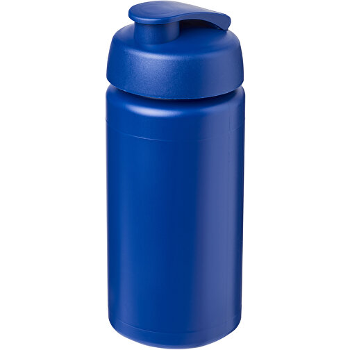 Baseline® Plus Grip 500 Ml Sportflasche Mit Klappdeckel , blau, HDPE Kunststoff, PP Kunststoff, 18,50cm (Höhe), Bild 1