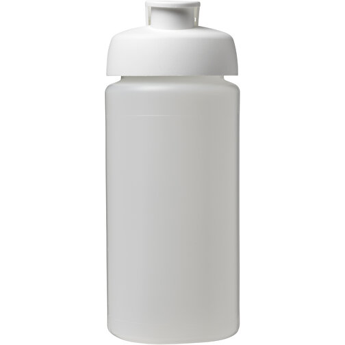 Baseline® Plus Grip 500 Ml Sportflasche Mit Klappdeckel , transparent / weiss, HDPE Kunststoff, PP Kunststoff, 18,50cm (Höhe), Bild 3