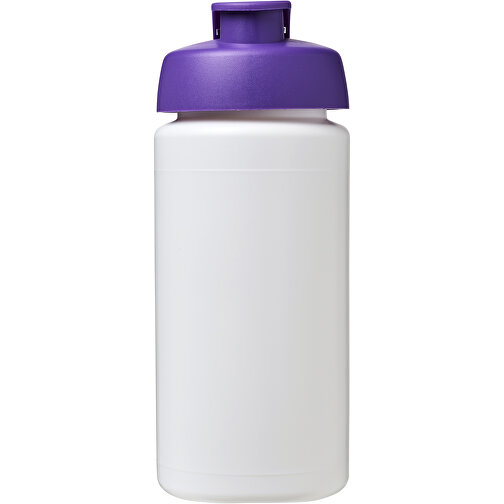 Baseline® Plus Grip 500 Ml Sportflasche Mit Klappdeckel , weiss / lila, HDPE Kunststoff, PP Kunststoff, 18,50cm (Höhe), Bild 3