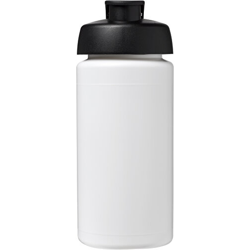 Baseline® Plus Grip 500 Ml Sportflasche Mit Klappdeckel , weiss / schwarz, HDPE Kunststoff, PP Kunststoff, 18,50cm (Höhe), Bild 3