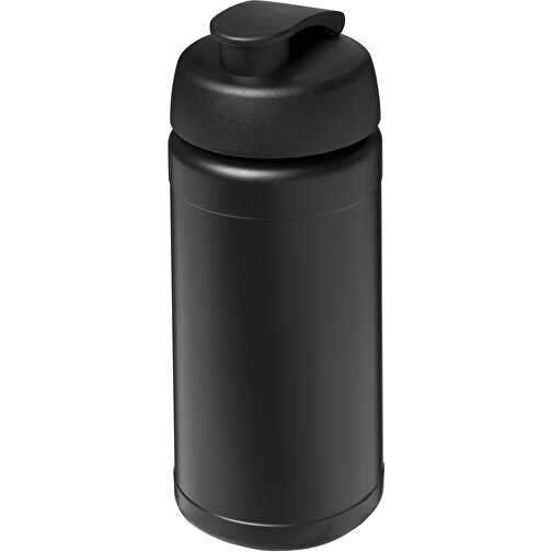 Baseline® Plus 500 Ml Sportflasche Mit Klappdeckel , schwarz, HDPE Kunststoff, PP Kunststoff, 18,50cm (Höhe), Bild 1