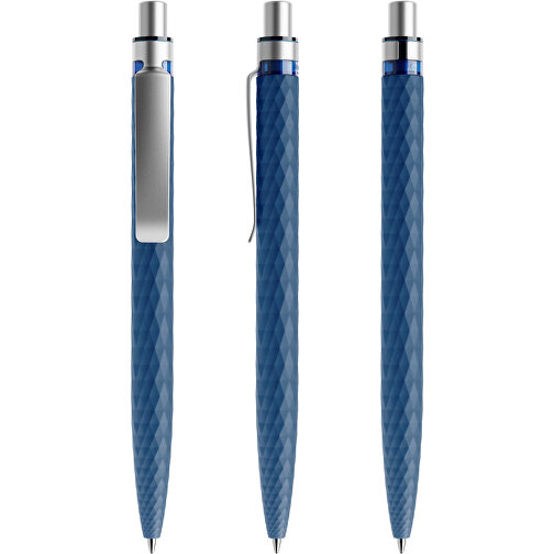 Prodir QS01 Soft Touch PRS Push Kugelschreiber , Prodir, sodalithblau/silber satiniert, Kunststoff/Metall, 14,10cm x 1,60cm (Länge x Breite), Bild 6
