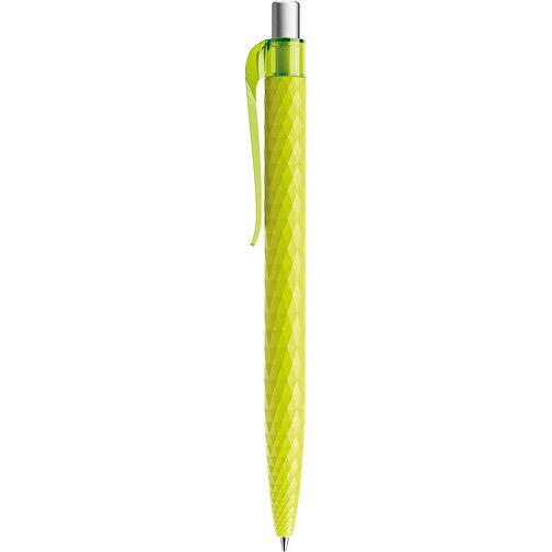 Prodir QS01 PMT Push Kugelschreiber , Prodir, gelbgrün/silber satiniert, Kunststoff/Metall, 14,10cm x 1,60cm (Länge x Breite), Bild 2