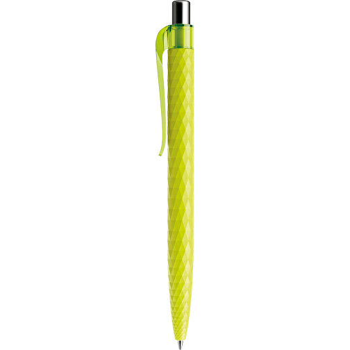 Prodir QS01 PMT Push Kugelschreiber , Prodir, gelbgrün/silber poliert, Kunststoff/Metall, 14,10cm x 1,60cm (Länge x Breite), Bild 2