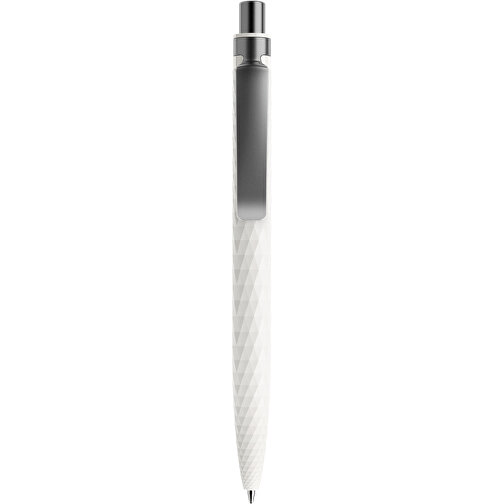 Prodir QS01 PMS Push Kugelschreiber , Prodir, weiß/graphit satiniert, Kunststoff/Metall, 14,10cm x 1,60cm (Länge x Breite), Bild 1