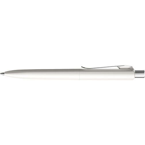 Prodir DS8 PSP Push Kugelschreiber , Prodir, weiß/silber satiniert, Kunststoff/Metall, 14,10cm x 1,50cm (Länge x Breite), Bild 5