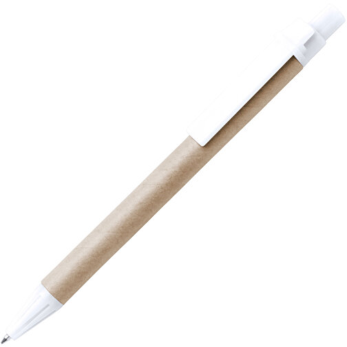Kugelschreiber COMPO , weiß, Reclycling Pappe, 14,00cm (Breite), Bild 2
