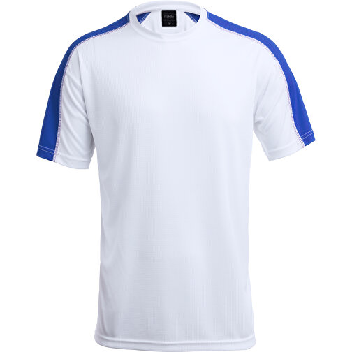 Erwachsene T-Shirt TECNIC DINAMIC COMBY , weiß/blau, 100% Polyester 135 g/ m2, XXL, , Bild 1