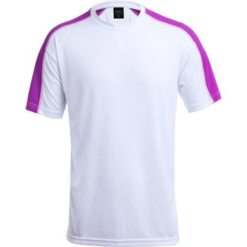 Erwachsene T-Shirt TECNIC DINAMIC COMBY , weiß/fuchsia, 100% Polyester 135 g/ m2, XXL, , Bild 1
