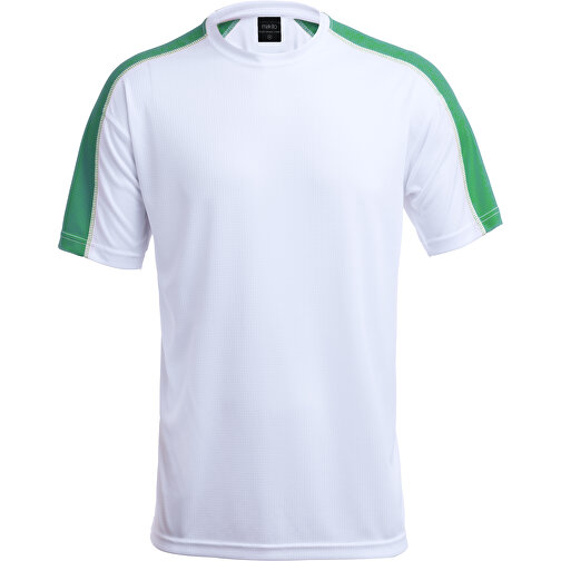 Erwachsene T-Shirt TECNIC DINAMIC COMBY , weiß/grün, 100% Polyester 135 g/ m2, L, , Bild 1