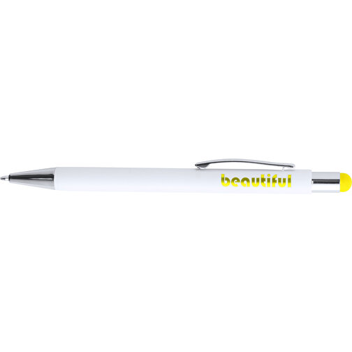 Kugelschreiber Pointer WONER , gelb, Aluminium, 14,20cm (Breite), Bild 3