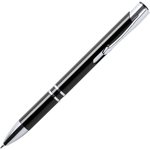 Kugelschreiber YOMIL , schwarz, Kunststoff, 13,70cm (Breite), Bild 2
