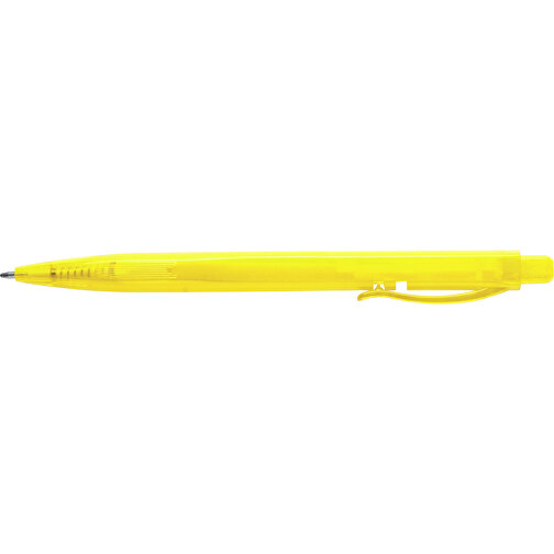 Kugelschreiber DAFNEL , gelb, Kunststoff, 1,00cm x 0,80cm x 14,50cm (Länge x Höhe x Breite), Bild 3