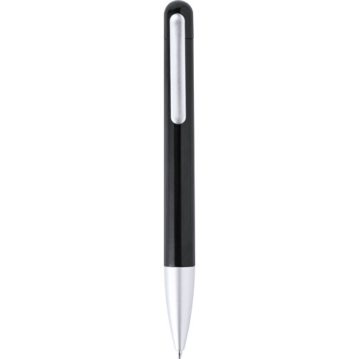 Kugelschreiber FLIXON , schwarz, Kunststoff, 1,30cm x 1,00cm x 14,50cm (Länge x Höhe x Breite), Bild 1