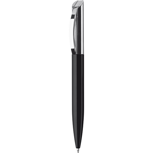 Kugelschreiber Seattle Metall , schwarz, Messing & Metall, 14,00cm (Länge), Bild 1
