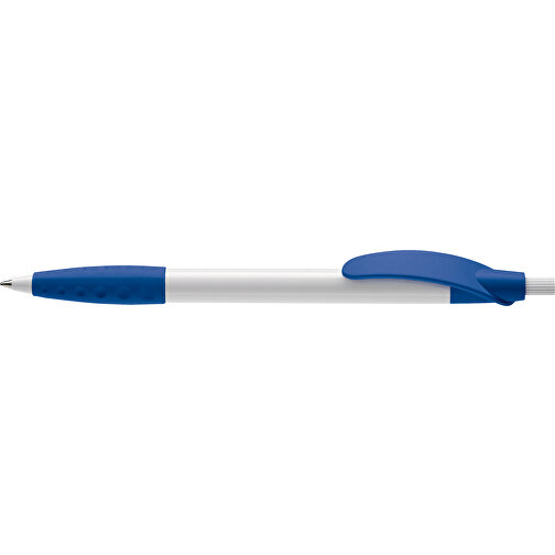 Kugelschreiber Cosmo Grip HC , weiß / royalblau, ABS, 14,50cm (Länge), Bild 3