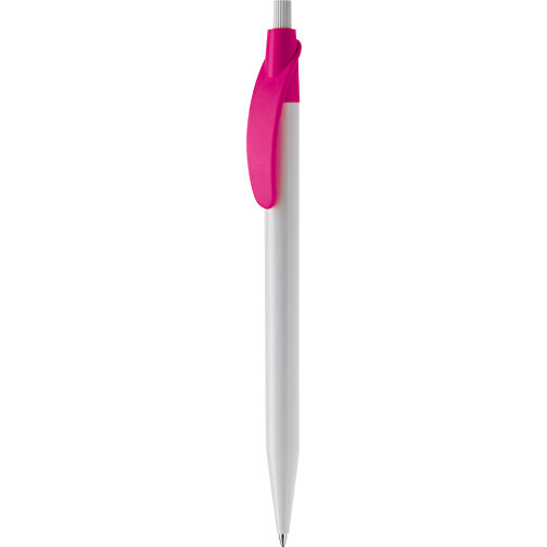 Kugelschreiber Cosmo Hardcolour , weiß / rosé, ABS, 14,50cm (Länge), Bild 1