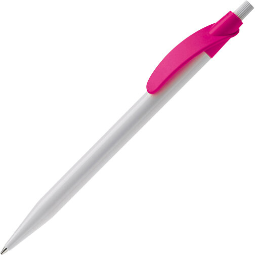 Kugelschreiber Cosmo Hardcolour , weiß / rosé, ABS, 14,50cm (Länge), Bild 2