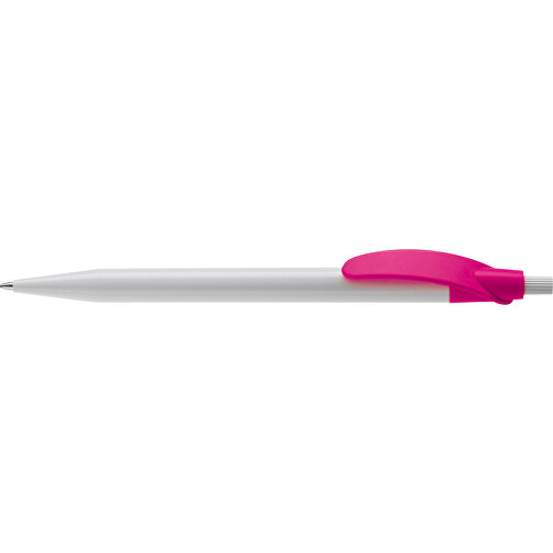 Kugelschreiber Cosmo Hardcolour , weiß / rosé, ABS, 14,50cm (Länge), Bild 3