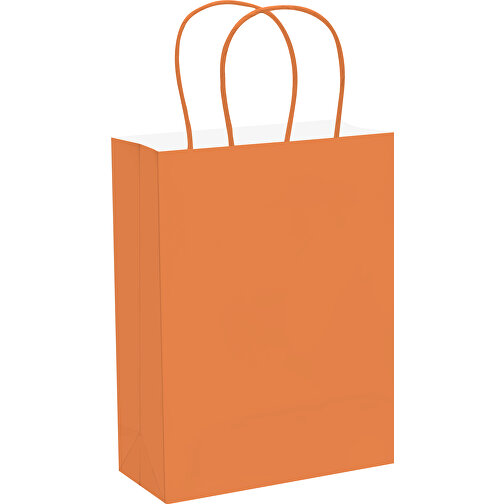 Grosse Papiertasche Im Eco Look 120g/m² , orange, Papier, 30,00cm x 40,00cm x 12,00cm (Länge x Höhe x Breite), Bild 2