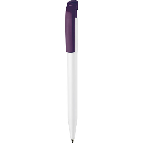 Kugelschreiber S45 Hardcolour , weiß / purple, ABS, 13,80cm (Länge), Bild 1