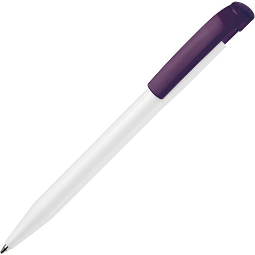 Kugelschreiber S45 Hardcolour , weiß / purple, ABS, 13,80cm (Länge), Bild 2