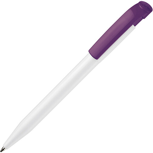 Kugelschreiber S45 Hardcolour , weiß / lila, ABS, 13,80cm (Länge), Bild 2