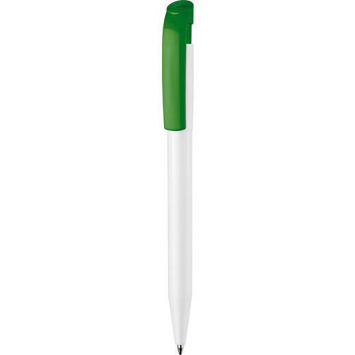 Kugelschreiber S45 Hardcolour , weiß / grün, ABS, 13,80cm (Länge), Bild 1