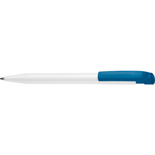 Kugelschreiber S45 Hardcolour , weiss / hellblau, ABS, 13,80cm (Länge), Bild 3