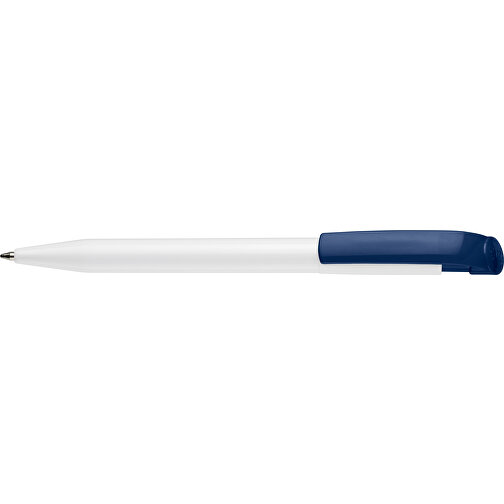 Kugelschreiber S45 Hardcolour , weiß / dunkelblau, ABS, 13,80cm (Länge), Bild 3