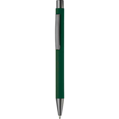 Metallkugelschreiber New York Soft-Touch , dunkelgrün, Aluminium & Metall, 13,60cm (Länge), Bild 1